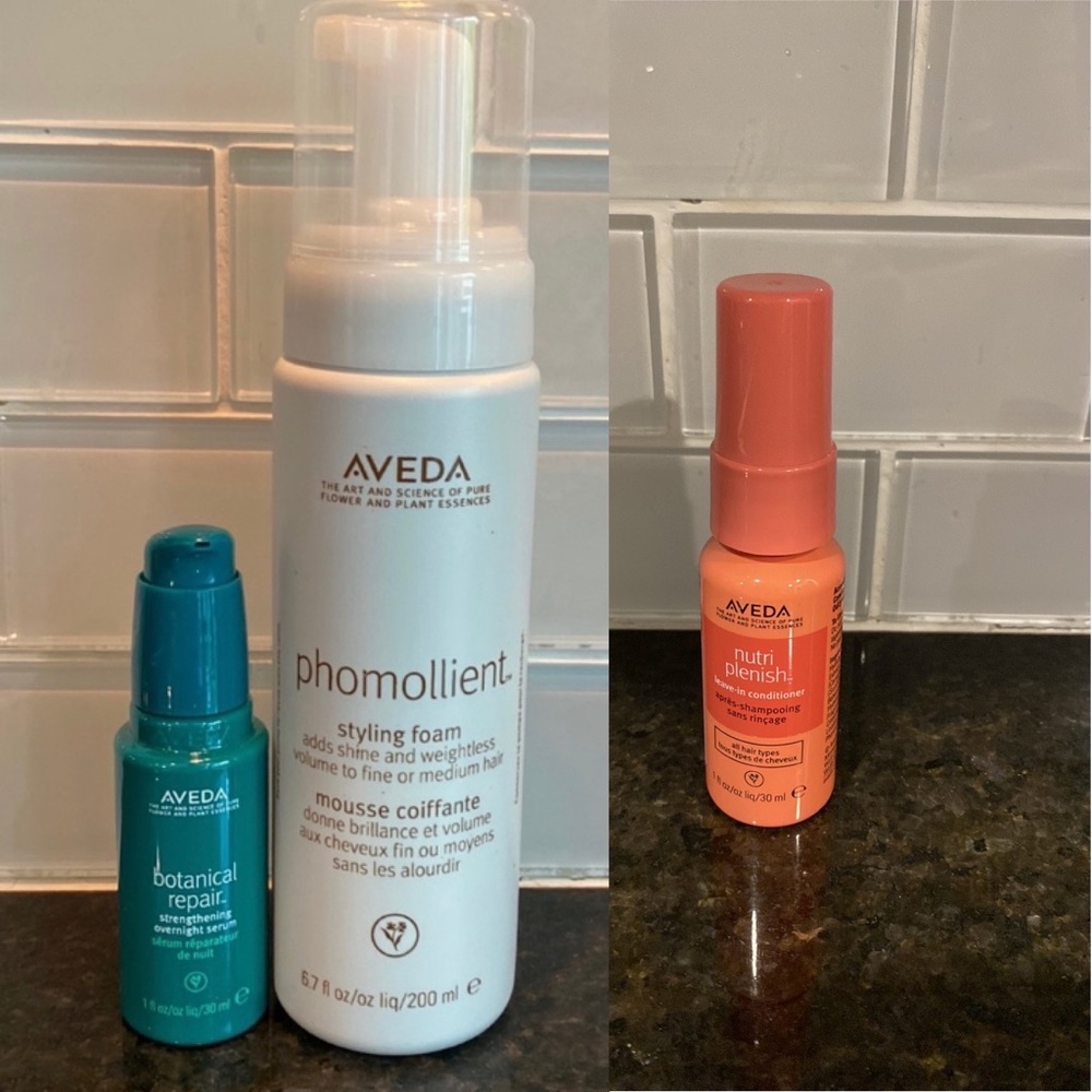 AVEDA Phomollient Styling Foam + 2 travel products NEW - Picture 2 of 6